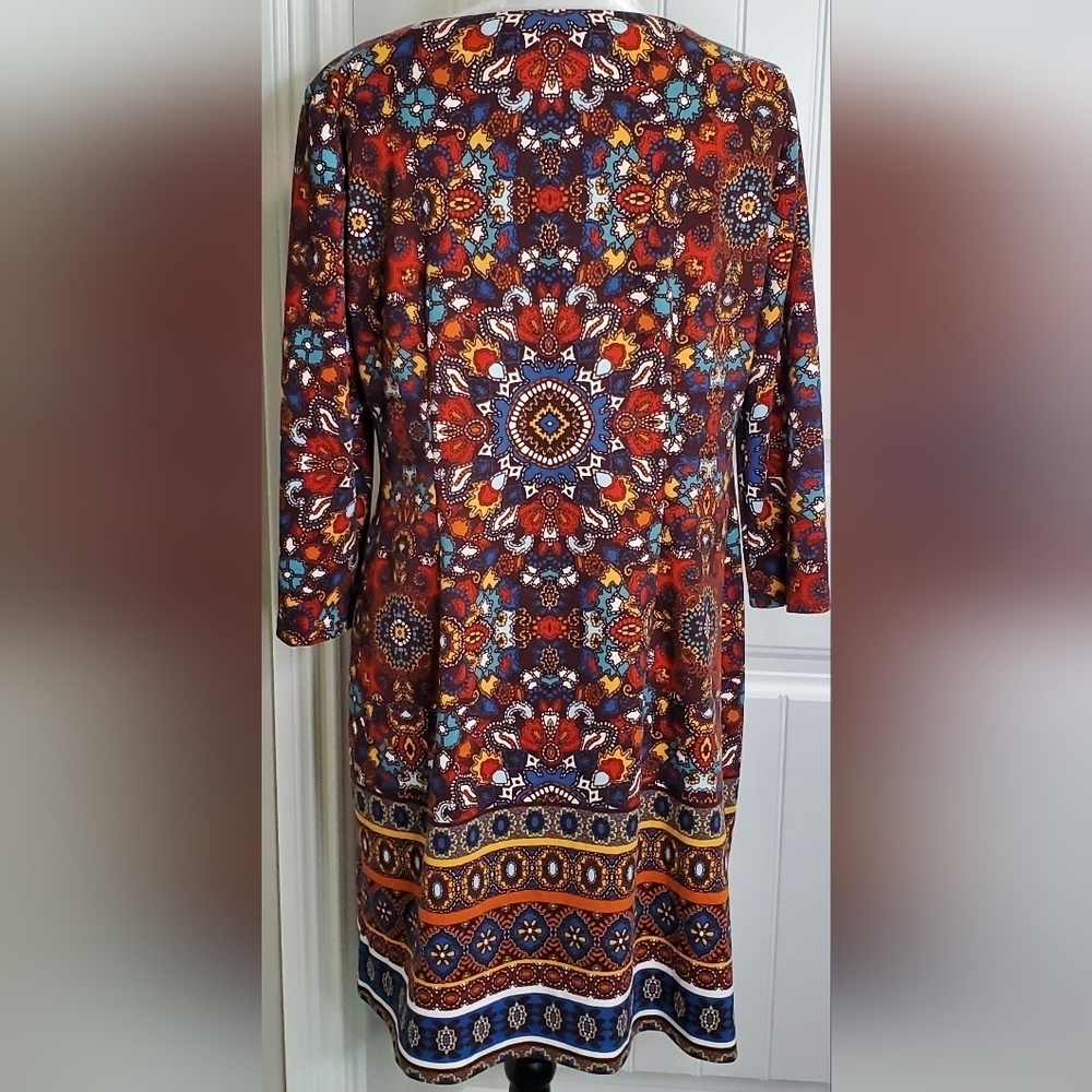 London Style Collection Print Dress. Sz 14 - Picture 3 of 11